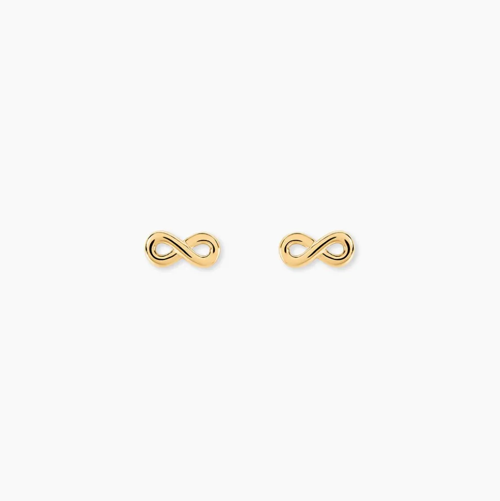 Boucles D'oreilles Puces Annie-francoise Infini Or Jaune