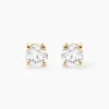 Boucles D'Oreilles Puces Aphrodite Ld Or Jaune Diamant Synthétique