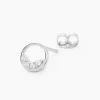 Boucles D'oreilles Puces Argent Blanc Vivence Oxydes De Zirconium