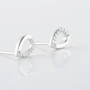 Boucles D'oreilles Puces Argent Blanc Tancelin Oxydes De Zirconium