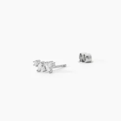 Boucles D'oreilles Puces Argent Eden Oxyde De Zirconium