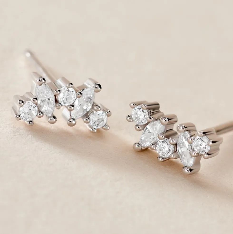 Boucles D'oreilles Puces Argent Eden Oxyde De Zirconium
