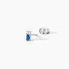 Boucles D'oreilles Puces Argent Blanc Augusts Oxydes De Zirconium