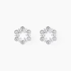 Boucles D'Oreilles Puces Astrea Argent Blanc Oxyde De Zirconium