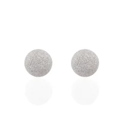 Boucles D'oreilles Puces Ayana Argent Blanc