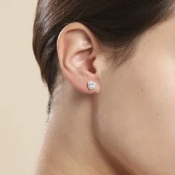 Boucles D'oreilles Puces Aymane Or Jaune Oxyde De Zirconium