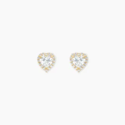 Boucles D'oreilles Puces Aymane Or Jaune Oxyde De Zirconium