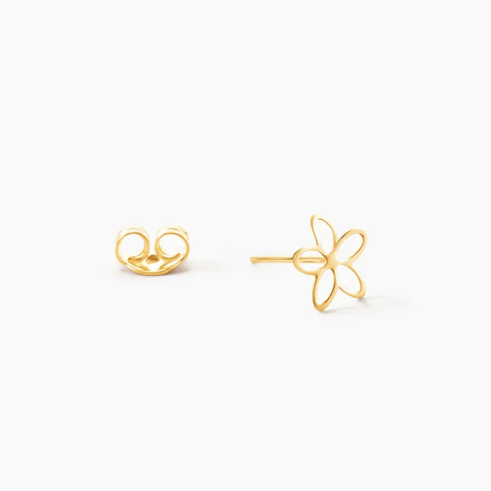 Boucles D'Oreilles Puces Barbie Or Jaune