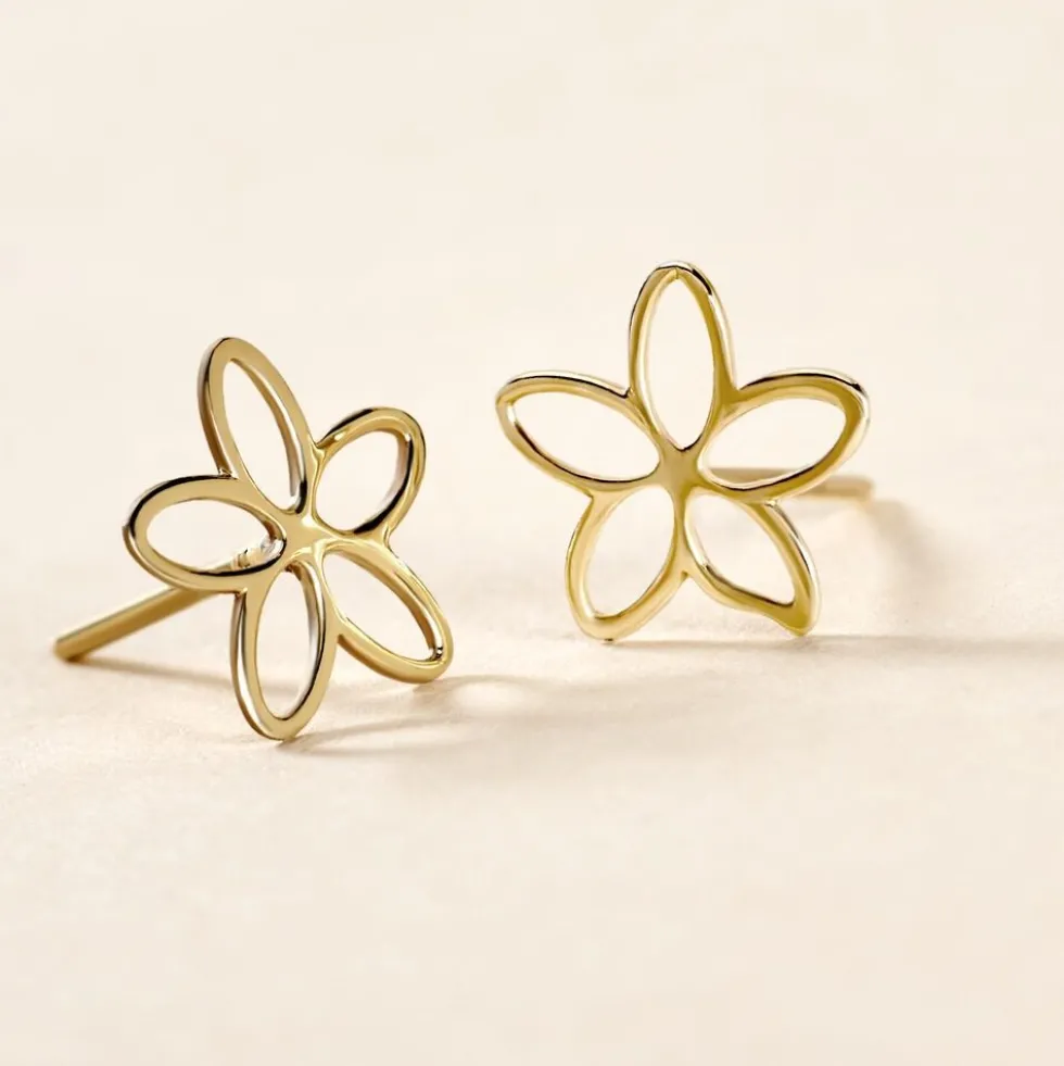 Boucles D'Oreilles Puces Barbie Or Jaune