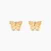 Boucles D'oreilles Puces Bartholomée Papillon Or Jaune