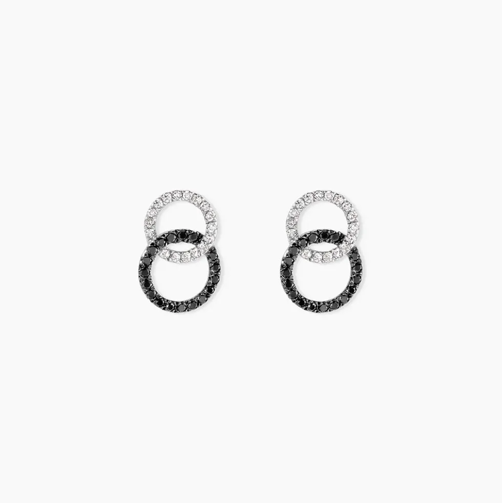 Boucles D'oreilles Puces Bella Or Blanc Diamant