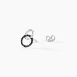 Boucles D'oreilles Puces Bella Or Blanc Diamant