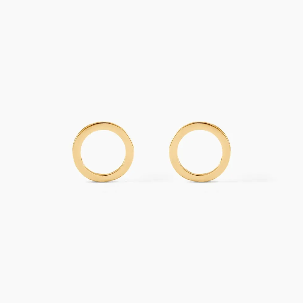 Boucles D'oreilles Puces Berangere Cercle Or Jaune