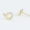 Boucles D'oreilles Puces Berangere Cercle 3 Or Jaune