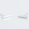 Boucles D'oreilles Puces Birati Argent Blanc