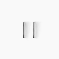 Boucles D'oreilles Puces Birati Argent Blanc