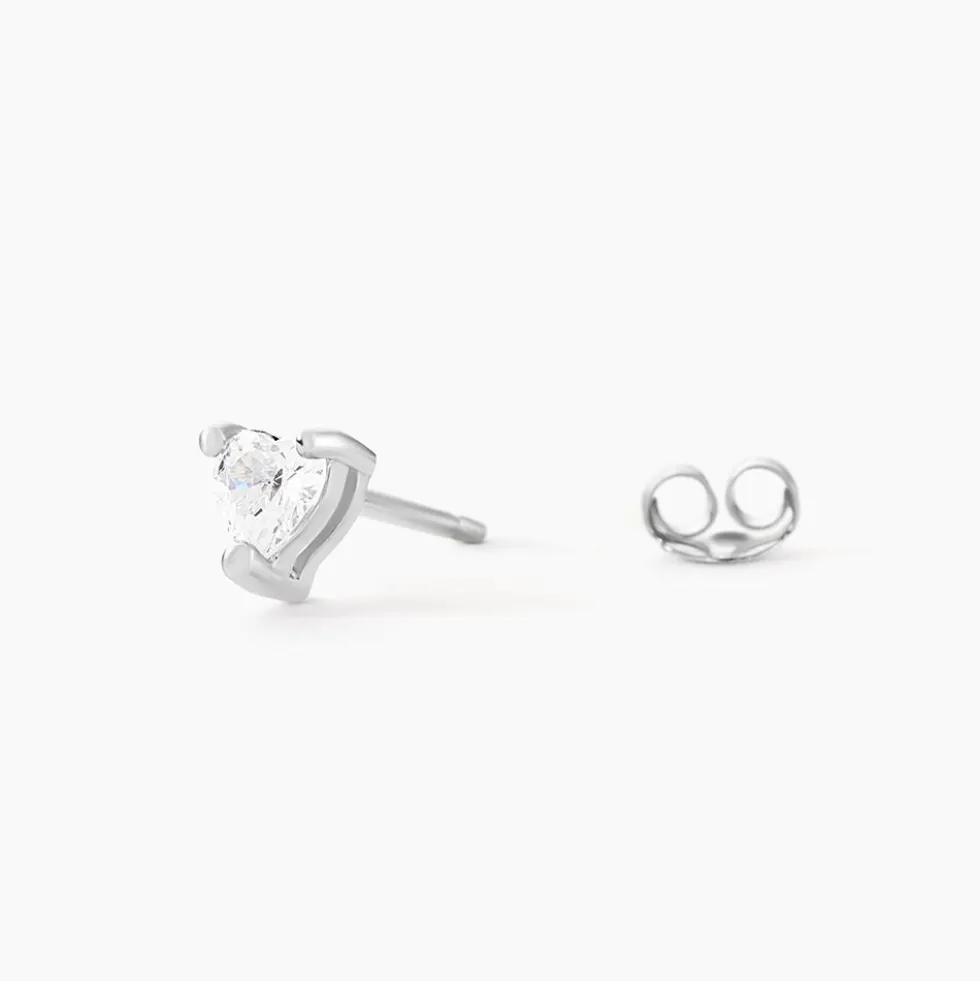 Boucles D'oreilles Puces Breana Argent Blanc Oxyde De Zirconium