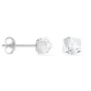 Boucles D'oreilles Puces Bridie Argent Blanc Pierre De Synthese