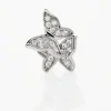 Boucles D'oreilles Puces Cadfan Argent Blanc Oxyde