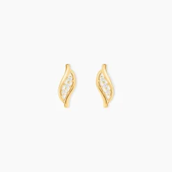 Boucles D'oreilles Puces Caline Or Jaune Diamant