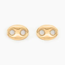 Boucles D'oreilles Puces Cara Grain De Cafe Or Jaune