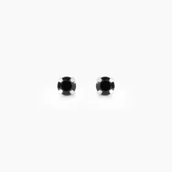 Boucles D'oreilles Puces Carin Or Blanc Oxyde De Zirconium