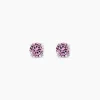 Boucles D'oreilles Puces Carin Or Blanc Oxydes De Zirconium
