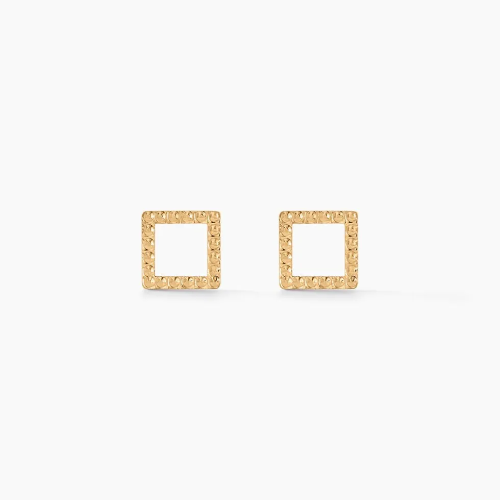 Boucles D'oreilles Puces Cathan Or Jaune