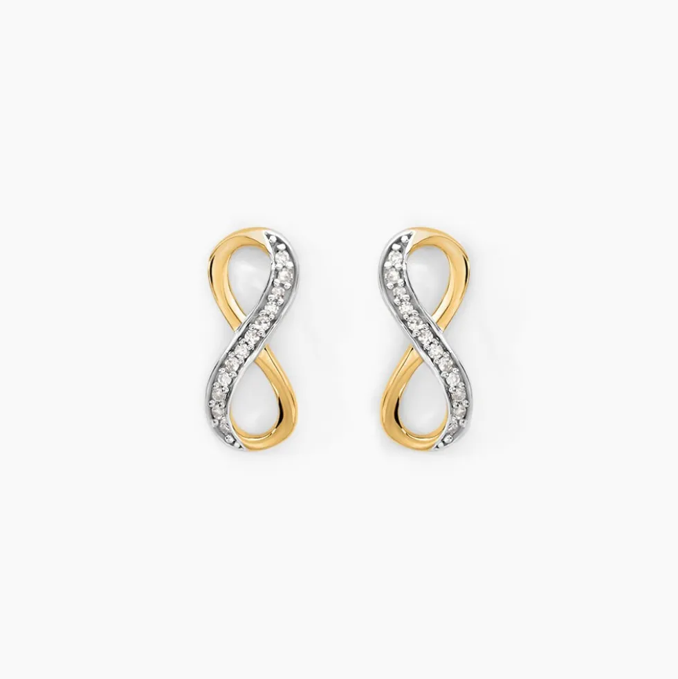 Boucles D'oreilles Puces Chacha Or Jaune Diamant