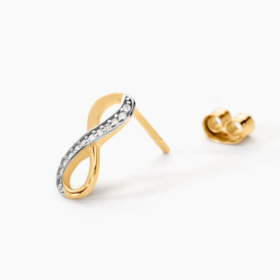 Boucles D'oreilles Puces Chacha Or Jaune Diamant