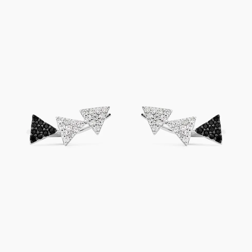 Boucles D'oreilles Puces Chleo Argent Blanc Oxyde De Zirconium