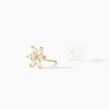 Boucles D'oreilles Puces Clea Fleur Or Jaune Oxyde De Zirconium