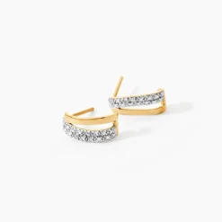 Boucles D'oreilles Puces Clotilda Or Jaune Diamant
