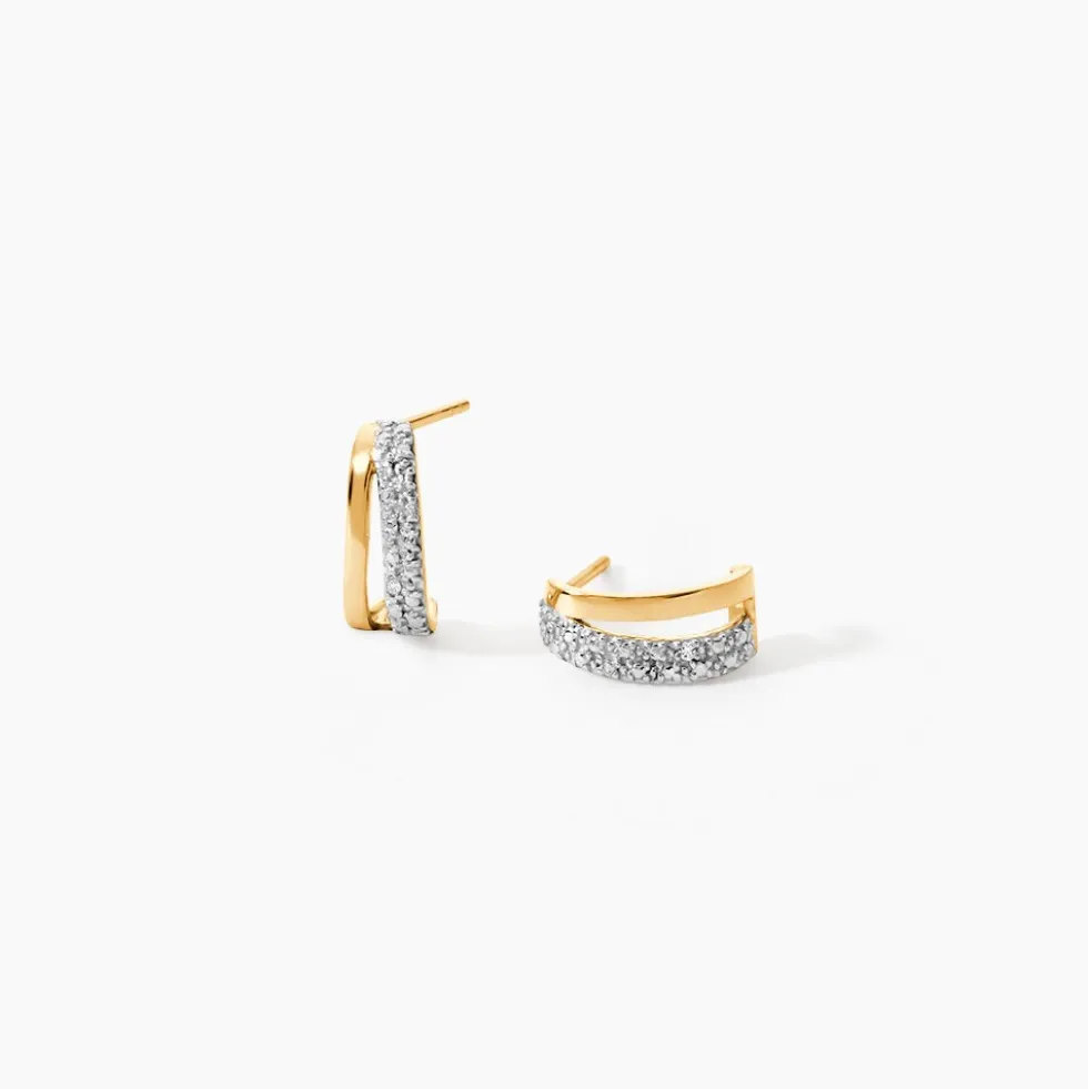 Boucles D'oreilles Puces Clotilda Or Jaune Diamant