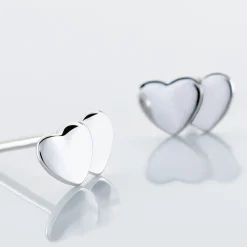 Boucles D'oreilles Puces Collinette Argent Blanc