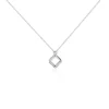 Boucles D'oreilles Puces Cubik Argent Blanc
