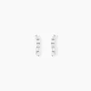 Boucles D'oreilles Puces Dahina Or Blanc Oxyde De Zirconium