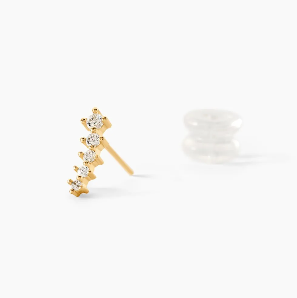 Boucles D'oreilles Puces Delia Or Jaune Oxyde De Zirconium