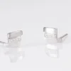 Boucles D'oreilles Puces Dolene Or Blanc Diamant