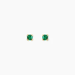 Boucles D'Oreilles Puces Doreen Or Jaune Oxyde De Zirconium