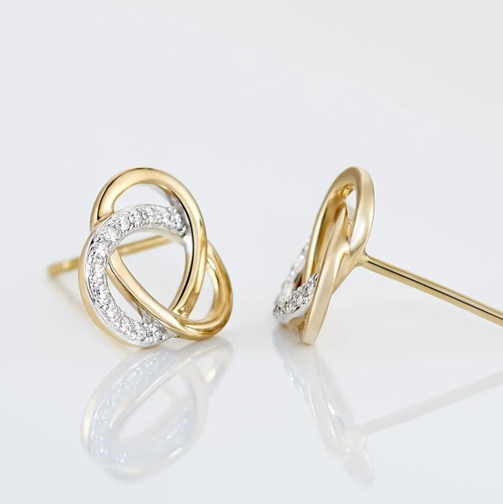 Boucles D'oreilles Puces Dorila Or Jaune Oxyde De Zirconium