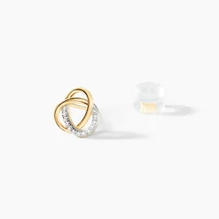 Boucles D'oreilles Puces Dorila Or Jaune Oxyde De Zirconium