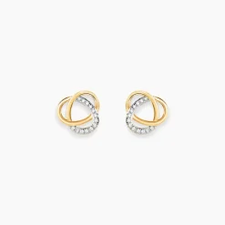Boucles D'oreilles Puces Dorila Or Jaune Oxyde De Zirconium