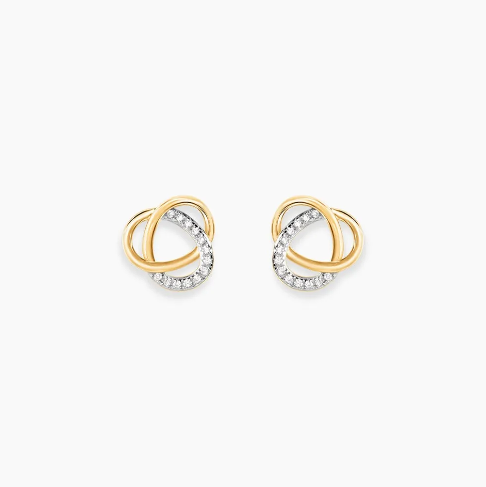 Boucles D'oreilles Puces Dorila Or Jaune Oxyde De Zirconium