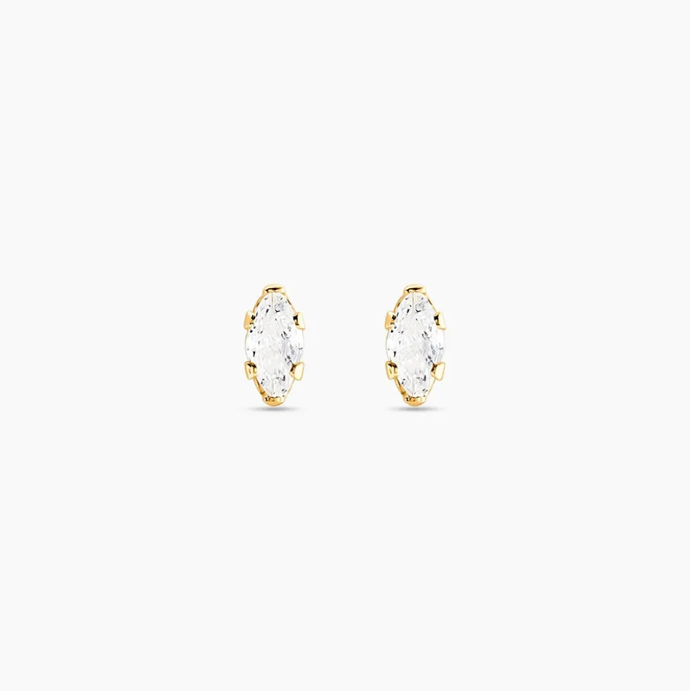 Boucles D'oreilles Puces Dudley Or Jaune Oxyde De Zirconium