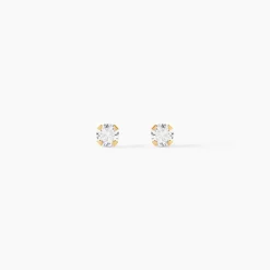 Boucles D'oreilles Puces Eddie Or Jaune Oxyde De Zirconium