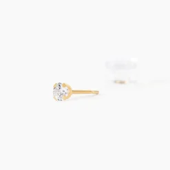 Boucles D'oreilles Puces Eddie Or Jaune Oxyde De Zirconium