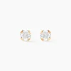 Boucles D'oreilles Puces Eddie Or Jaune Oxyde De Zirconium