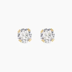 Boucles D'oreilles Puces Eddie Or Jaune Oxyde De Zirconium