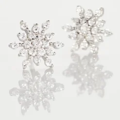 Boucles D'oreilles Puces Effie Argent Blanc Oxyde De Zirconium